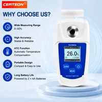 Testeur H2O2 portable avec LCD ATC pour liquides chimiques 0-50% réfractomètre manuel concentration de peroxyde d'hydrogène