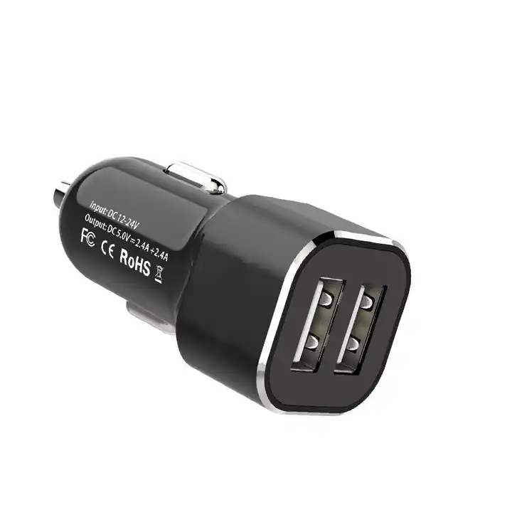 High power dual car USB charger adapter for iPhone, Android 4.8A