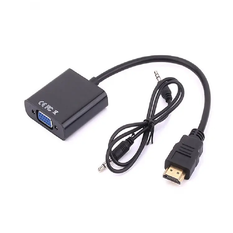 HDMI VGA Adaptor 1080P Convertidor HDMI Male To VGA Female Audio Video Converter VGA To HDMI Adapter