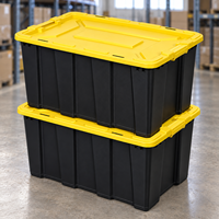 Conteneur de stockage en PP de 100 L, bac de rangement robuste, organisateur d'outils pour entrepôt, logistique, garage