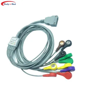 Holter 10 выводов защелкивающийся кабель Iec Ecg для Hangzhou Beneware