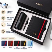 Coffrets cadeaux d'affaires de haute qualité avec tasse à café en acier inoxydable 304, bloc-notes avec élastique et stylo de qualité pour activités promotionnelles