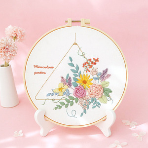 Débutant avancé adultes fournitures de <span class=keywords><strong>broderie</strong></span> à <span class=keywords><strong>la</strong></span> <span class=keywords><strong>main</strong></span> coton point de croix <span class=keywords><strong>broderie</strong></span> tournesol Kits idéal pour cadeau - Product Image 5