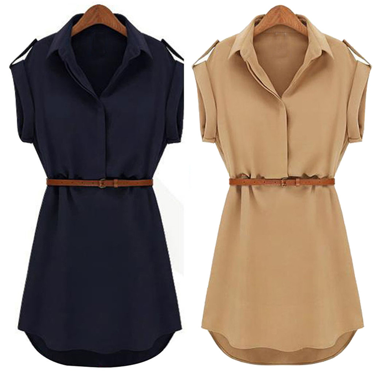 Encuentre el mejor fabricante de vestidos cortos sueltos con cinturon y  vestidos cortos sueltos con cinturon para el mercado de hablantes de  spanish en alibaba.com