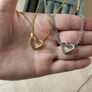 Collar Romántico de Acero Inoxidable con Forma de Corazón, Diseño Clásico Eterno, Acabado Pulido, Hipoalergénico, Regalo de San Valentín para Ella - Product Image 2