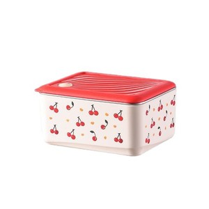 Boîte à bento crémeuse cerise en acier inoxydable 304, 700 ml, boîte à lunch isotherme, compatible micro-ondes, pour les employés de bureau - Product Image 5