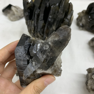 Campione di cristallo naturale minerale guarigione pietra grezza quarzo fumé citrino Cluster