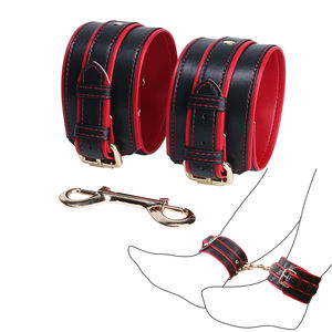 BDSM Starter biasa borgol kulit dua warna manset pergelangan kaki Set pengekangan pengikatan tubuh kulit serat mikro untuk permainan latihan Slave - Product Image 3
