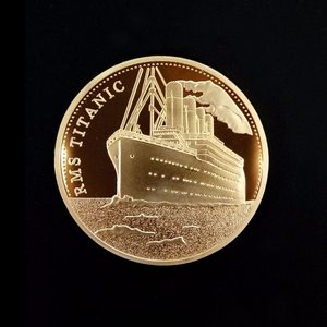 Moneta Placcata Oro Nave Titanic Monete da Collezione Medaglia Commemorativa Collezione d'Arte - Product Image 6
