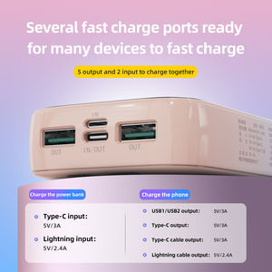 สายชาร์จพาวเวอร์<span class=keywords><strong>แบงค์</strong></span>แบบพกพา ดีไซน์เฉพาะตัว ทนทาน ความจุ 10000mah 15W พาวเวอร์<span class=keywords><strong>แบงค์</strong></span>ขนาดเล็กพร้อมหน้าจอ LED - Product Image 3