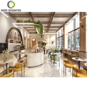 Modern Luxury Coffee Shop & Bakery Shop Design Custom Bakery Bar Counter Design For Bakery Display Showcase Bakery Furniture - Product Image 2