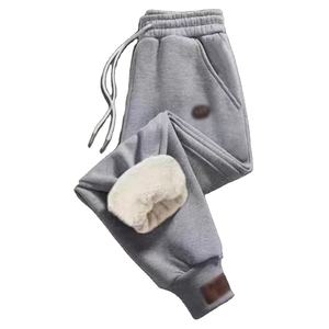 Nouveauté Pantalon de sport en velours pour <span class=keywords><strong>homme</strong></span>, fermeture éclair épaisse, grande taille, vêtements d'automne et d'hiver - Product Image 3