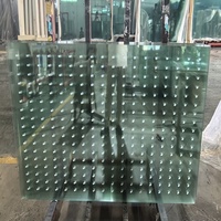 Verre trempé imprimé en sérigraphie à motif de points, verre décoratif pour cloison et façade