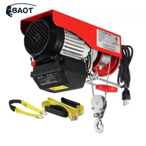 Motorised 1ton wire rope pulley Mini small PA Electric Motor Wire Rope Lift hoist Electric Hoist