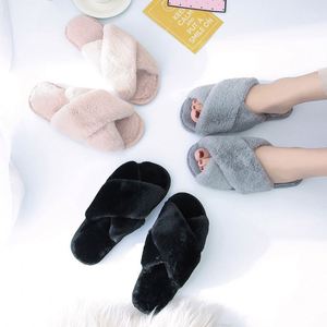 Pantuflas de Invierno para Mujer, Cálidas, de Piel Sintética, Suaves, Peludas, con Punta Abierta, Modernas - Product Image 4