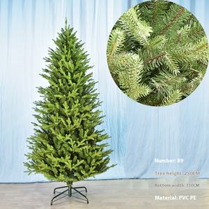 Arbre de Noël de luxe pré-éclairé de haute qualité 250CM PVC PE écologique sans PET pour la décoration de mise en page de scène de magasin de centre commercial - Product Image 3
