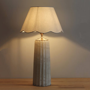 Ceramic Table Lamp E27 Switch Control Geometric <b>Solid</b> <b>Desk</b> Lamp 300x530mm Bedroom Study Bedside Lighting - Product Image 3