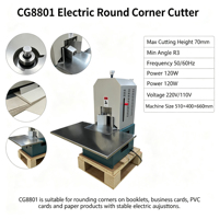 Coupe-coins électrique CG8801, machine à couper les coins robuste avec lames R3-R10, capacité de 70 mm, 60 coupes/min
