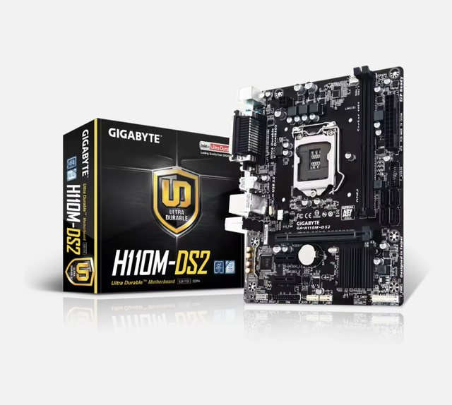 Brand New GIGABYTE H110M DS2 LGA 1151 Socket Dual Channel DDR4 Ram Micro ATX Gaming DDR4 Motherboard H110