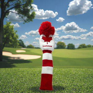 Housse de tête de club de golf en <span class=keywords><strong>laine</strong></span> et fibre de bambou PM Brand, tricotée, broderie personnalisée, durable, avec couleur personnalisée - Product Image 6