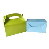Boîte d'emballage primaire pour gâteaux et bonbons 160x90x86mm avec poignée, boîtes en papier rectangulaires pour emballage alimentaire, technologie d'impression