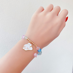 สร้อยข้อมือรูปการ์ตูนสำหรับเด็ก,สร้อยข้อมือประดับลูกปัดแก้วเจ้าหญิงสำหรับเด็กผู้หญิงเครื่องประดับสำหรับนักเรียน - Product Image 2