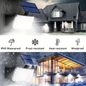 Đơn Đầu năng lượng mặt trời dẫn đèn tường cảm biến chuyển động an ninh dẫn ánh sáng mặt trời IP65 không thấm nước vườn ngoài trời nhà để xe đèn đường nhà - Product Image 5