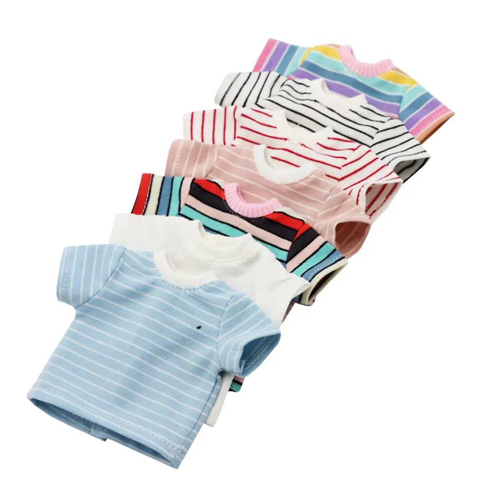 1/6 Fashion Doll Clothes 30cm Colorful Striped T-shirt Clothes Fit blyth Doll accessories