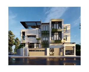 Modern Prefab Light Steel Structure Villa Modular Homes And Prefabricated Houses With Graphic Design Solution Capability