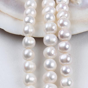 Zhuji 11-12mm White Natural Freshwater Pearl Loose <b>Bead</b> for DIY Necklace <b>Bracelet</b> Accessories Colorful Potatoes String Design - Product Image 3