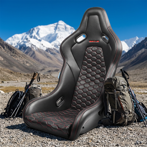 Excellent rapport qualité-prix Siège de course universel de luxe OEM SSCUS FANTOM en FRP et cuir PU, léger, robuste, type baquet intégral - Product Image 1