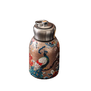 Thermos rétro mini en acier inoxydable 316 avec poignée, bouteille d'eau portable pour l'extérieur, cadeau de voyage isolé - Product Image 5