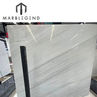 Dalle de marbre blanc poli de haute qualité, découpée sur mesure, prix d'usine en gros, dalle de marbre blanc naturel Milano pour hôtel et villa