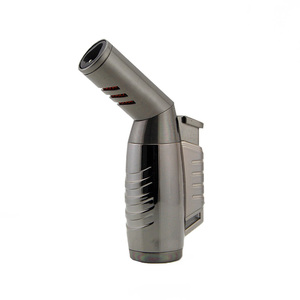 Hot Sale Custom Logo Windproof Metal Refillable Scorch Cigar Torch Lighter with <b>Moving</b> Head Portable & Durable Butane Fuel - Product Image 2