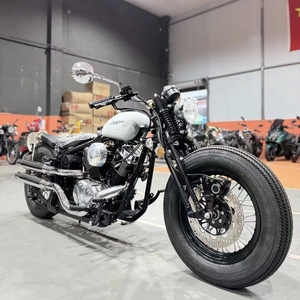 Moto Bobber V-Twin 250cc d'<span class=keywords><strong>occasion</strong></span> de haute qualité, <span class=keywords><strong>Chopper</strong></span> Hardtail personnalisé, Moto à essence d'<span class=keywords><strong>occasion</strong></span> avec pneus à flancs blancs, Certifiée CE - Product Image 3