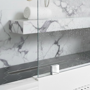 Stainless Steel Glass Adjustable Waterproof Screen for Bathroom 5/16" 1/2" (8 12mm) - Product Image 5