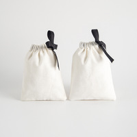 Sacs de rangement en coton avec cordon de serrage, fournis directement par le fabricant, avec logo personnalisé, adaptés pour ranger les bijoux