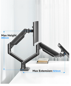 Đôi màn hình đứng phù hợp với 13-27 inch có thể tải 2-12kg màn hình đứng cho 2 màn hình - Product Image 5
