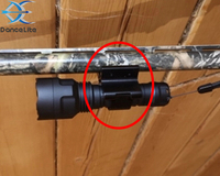 GRAND support de lampe de poche en aluminium tactique de diamètre de 30mm HA III pince de support de portée de torche d'aimant pour la chasse
