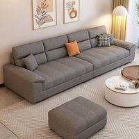 Nuevo Sofá Seccional Moderno de Alta Gama Estilo Crema, Simple para Sala de Estar, Apartamento Pequeño, Sofá Largo en Forma de Tira