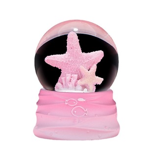 Boule de cristal créative en résine, <span class=keywords><strong>monde</strong></span> sous-marin lumineux, petits poissons et coquillages, cadeau pour enfants, petite veilleuse de dessin animé - Product Image 5