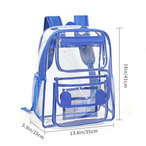 Custom <b>clear</b> <b>Backpack</b> Heavy Duty Pvc Transparent <b>Backpack</b> Large School Book Bag for College Students <b>Backpack</b> - Product Image 6