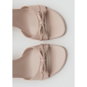 Wholesale Fashion Strappy Heeled Sandals with Bow Detail Open <b>Round</b> <b>Toe</b> slip on Stiletto <b>Heel</b> Sandals Femme Outdoor Shoes - Product Image 2
