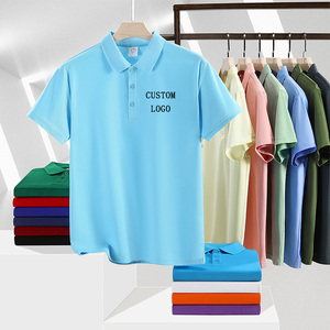 Low-Price Wholesale Custom Logo Short-Sleeve Polyester Dry-Fit Polo Shirts for Men