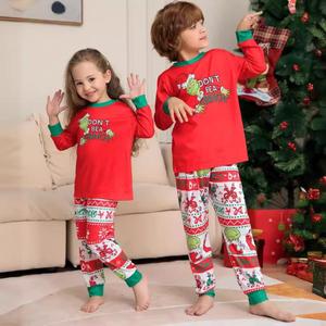 <span class=keywords><strong>Pyjama</strong></span> de Noël pour femme grande taille, motif <span class=keywords><strong>Grinch</strong></span>, taille élastique, en tricot avec logo frontal, collection Famille - Product Image 3