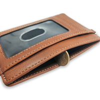 Dompet saku depan kulit PU pria dan wanita, dompet tempat kartu Credi