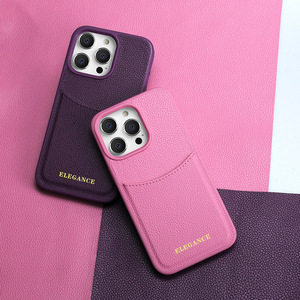 Funda Elegante con Textura de Cuero y Ranuras para Tarjetas para <span class=keywords><strong>iPhone</strong></span> 12/12 Pro 13 14 15 16 Max 17, Funda para Teléfono Inteligente con Porta Tarjetas - Product Image 3