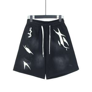 Shorts de plage décontractés en jean vintage délavé, style rétro américain, marque de mode urbaine polyvalente - Product Image 4