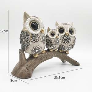 Accesorios <span class=keywords><strong>de</strong></span> decoración para el hogar, figuritas <span class=keywords><strong>de</strong></span> animales <span class=keywords><strong>de</strong></span> resina, búho, escultura artesanal, regalos modernos - Product Image 6