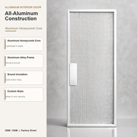 Porte intérieure en alliage d'aluminium sur mesure, ignifugée, à faible entretien, pour hôtels, villas, restaurants et salles blanches